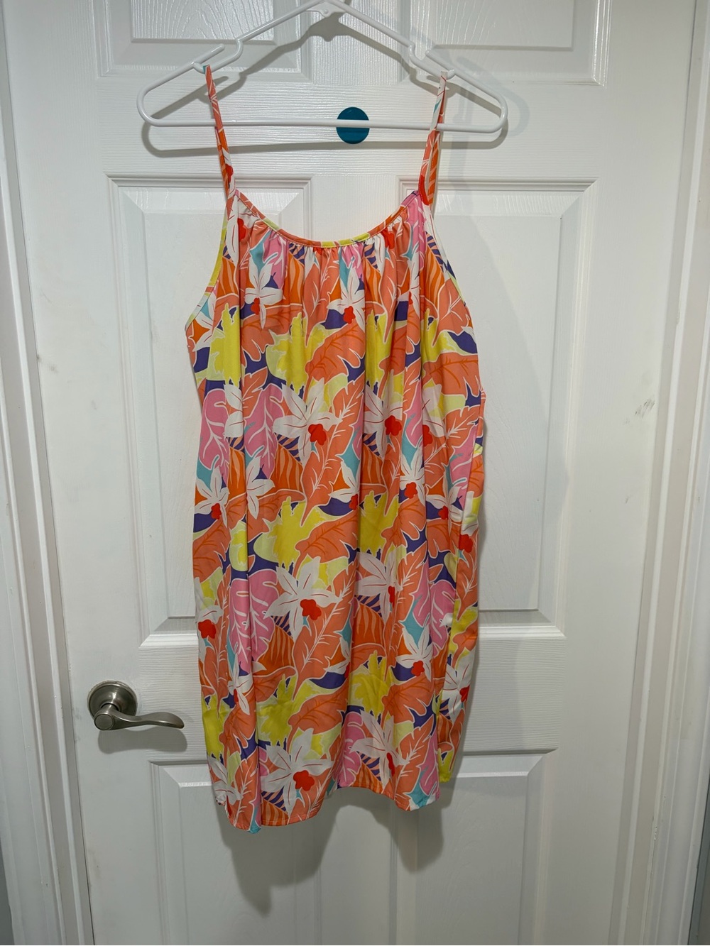 SHEIN Tropical Print Sundress/Beach Coverup